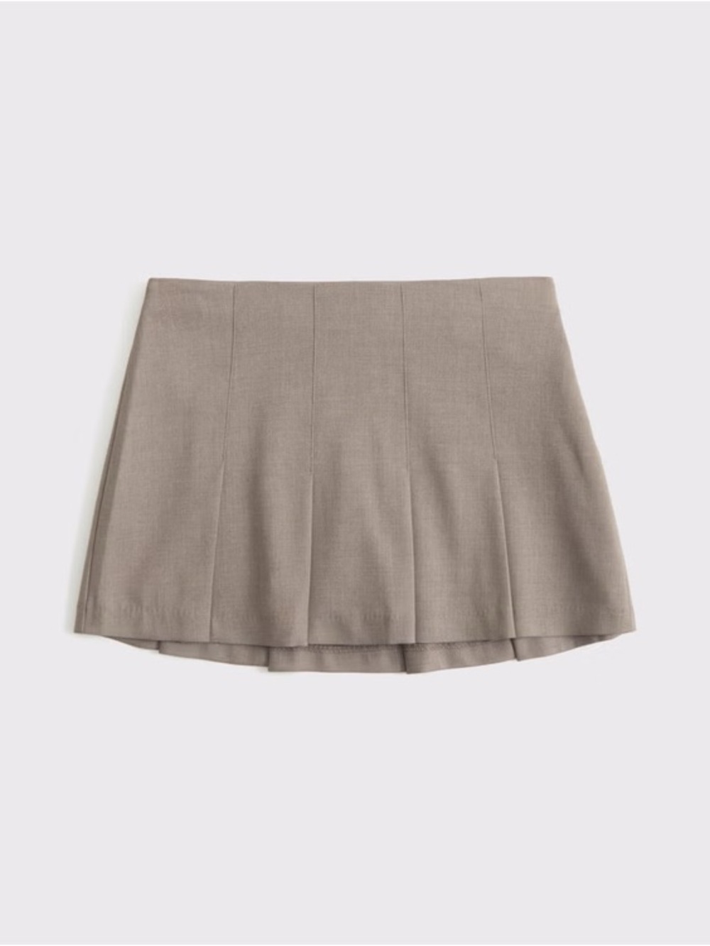 NWOT // Abercrombie & Fitch - Taupe Pleated Mini Skirt